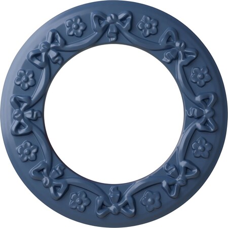 Ekena Millwork Ribbon with Bow Ceiling Medallion (Canopies up to 7 1/2"), 12 1/4"OD x 7 1/2"ID x 7/8"P, Americana CM12RIAMF